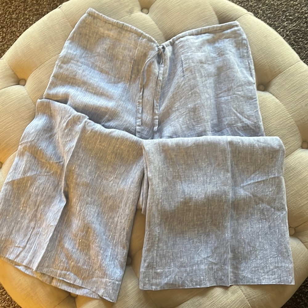 Lafayette 148 ‘palazzo’ linen wide leg pants